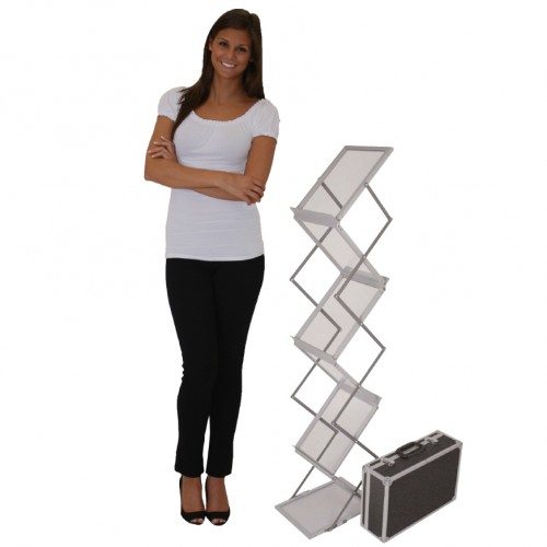 Z-fold 6 Pocket Literature Stand with Hard Case - Image 3