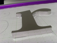 Underneath view of Dimensional Letters