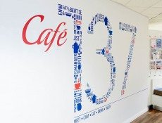 Interior Corporate Vinyl Lettering