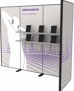 Portable Exhibit with Shelves 3