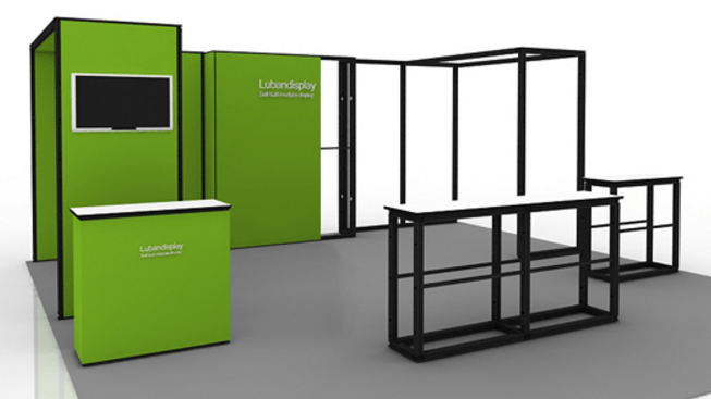 Portable Exhibit with Shelves