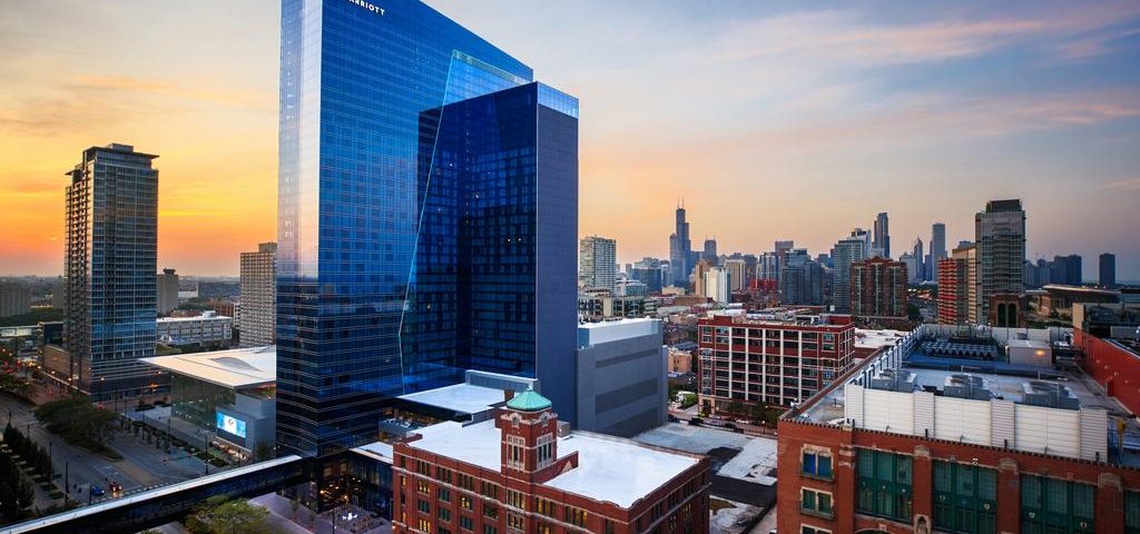 Exterior view of Marriott chicago