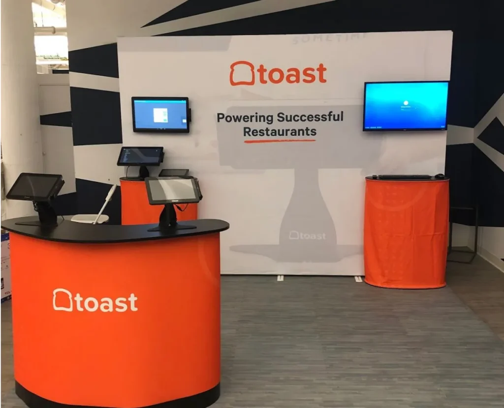 Outdoor weather-resistant fabric graphic for open-air events